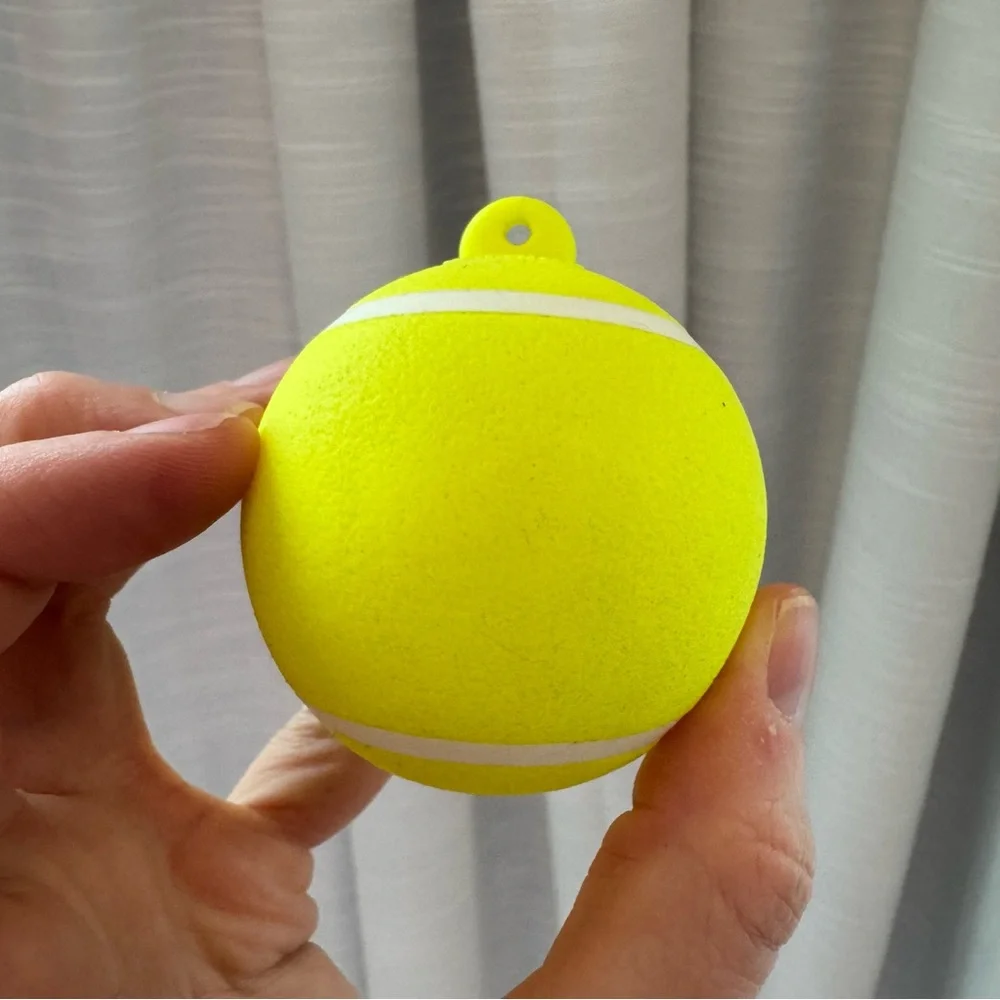 Bath and Body Works Bright Yellow Tennis Ball Keychain Antibacterial holder